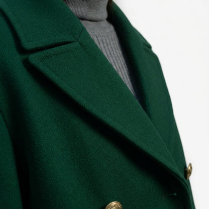 Chaqueta Verde con Detalle Decorativo – Verde – Lana Mezcla – Mujer