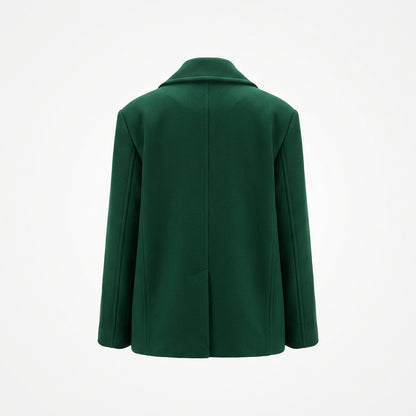Chaqueta Verde con Detalle Decorativo – Verde – Lana Mezcla – Mujer