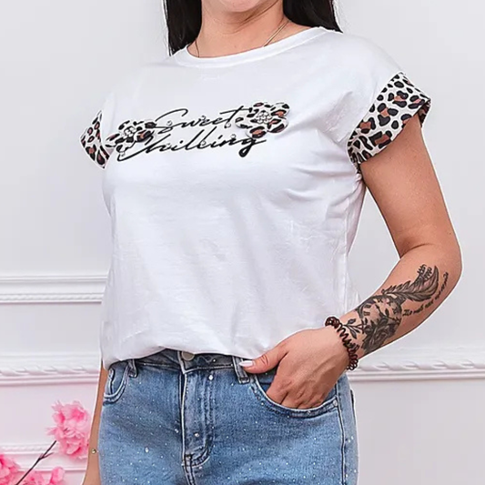 Camiseta Casual con Estampado